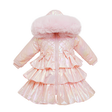 Load image into Gallery viewer, Wee Me Pink Iridescent Long Padded Coat