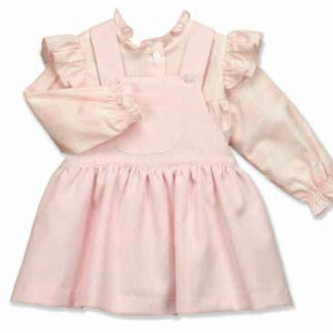 Babidu Pink Check Pinafore Dress 12M-6Y
