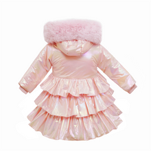 Load image into Gallery viewer, Wee Me Pink Iridescent Long Padded Coat