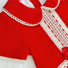 Load image into Gallery viewer, Wee Me Baby Girls Red Velour Set