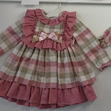 Load image into Gallery viewer, Ceyber Older Girls Pink and Tan Dress 2Y-8Y