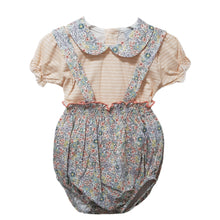 Load image into Gallery viewer, Babidu Baby Girls Floral Peach Romper Set