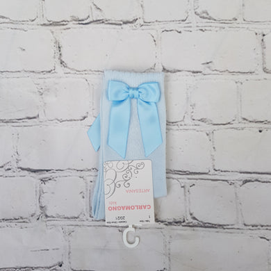 Carlomagno Baby Blue Bow Knee High