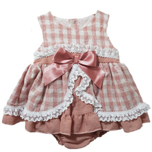 Load image into Gallery viewer, Ceyber Baby Girls Dusky Check Frill Dress
