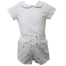 Load image into Gallery viewer, Ceyber Baby Boys Blue Boat Short Set
