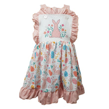 Load image into Gallery viewer, Easter Girls Peach Bunny Dress