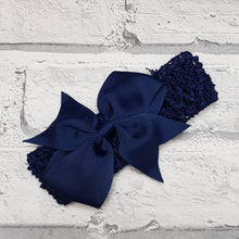 Load image into Gallery viewer, Navy Hair Bow