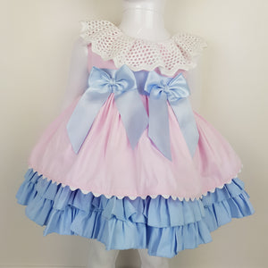 Wee Me Blue And Pink Puffball Dress
