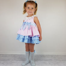 Load image into Gallery viewer, Wee Me Blue And Pink Puffball Dress