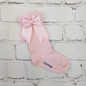 Baby pink Bow Knee High