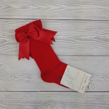 Load image into Gallery viewer, Red Bow Knee High