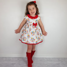 Load image into Gallery viewer, Baby Ferr Red Floral Baby Dress