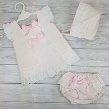 Load image into Gallery viewer, Wee Me Pink Laced Dress Set
