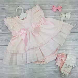 Wee Me Pink Double Bow Dress