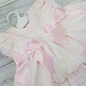Wee Me Pink Double Bow Dress