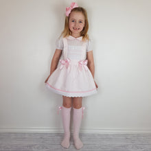 Load image into Gallery viewer, Wee Me Pink Stripe Pinafore Skirt Set