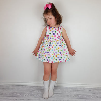 Alber Baby Girls Multi Colour Spot Dress