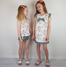Load image into Gallery viewer, Calamaro Green Floral Dress
