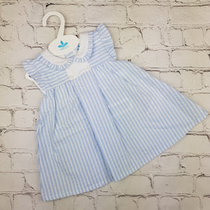 Sardon Baby Girls Blue Stripe Dress