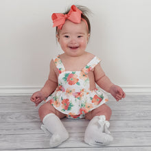 Load image into Gallery viewer, CLEARANCE Del Sur Baby Girls Peach Floral Romper