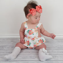 Load image into Gallery viewer, CLEARANCE Del Sur Baby Girls Peach Floral Romper