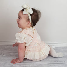 Load image into Gallery viewer, Ceyber Baby Pink And Cream Romper 3M-36M