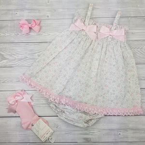 CLEARANCE Ceyber Baby Girls Pink Floral Dress