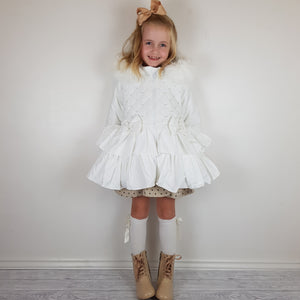 Wee Me White Short Padded Coat