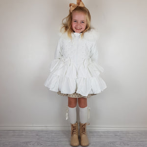 Wee Me White Short Padded Coat