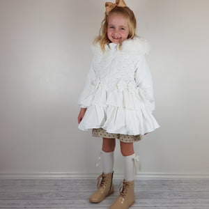 Wee Me White Short Padded Coat