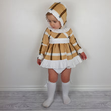 Load image into Gallery viewer, Dbb Baby Girls Mustard Large Check Dress