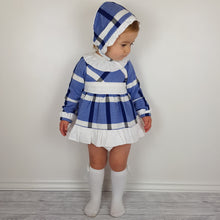Load image into Gallery viewer, Dbb Baby Girls Blue Large Check Dress