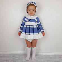 Load image into Gallery viewer, Dbb Baby Girls Blue Large Check Dress