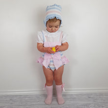 Load image into Gallery viewer, Ceyber Baby Blue And Pink Stripe Romper 3M-36M