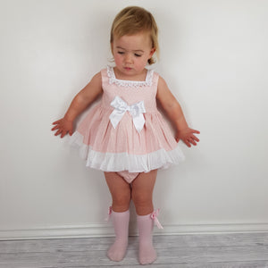 Ceyber Baby Pink Spotty Dress Set 3M-36M