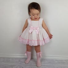 Load image into Gallery viewer, Ceyber Baby Pink Stripe Dress Set