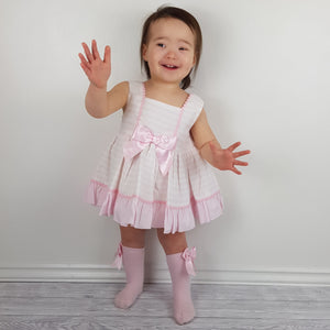 Ceyber Baby Pink Stripe Dress Set