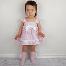 Load image into Gallery viewer, Ceyber Baby Pink And White Dress Set 3M-36M