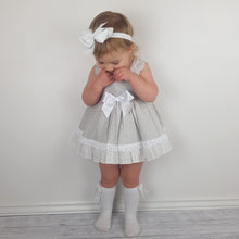 Load image into Gallery viewer, Ceyber Baby Grey Spotty Dress Set 3M-36M