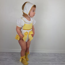 Load image into Gallery viewer, Ceyber Baby Girls Yellow Romper Set 3M-36M