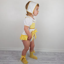 Load image into Gallery viewer, Ceyber Baby Girls Yellow Romper Set 3M-36M