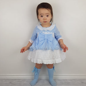 Ceyber Baby Girls Blue Puffball Style Dress 3M-36M