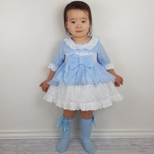 Load image into Gallery viewer, Ceyber Baby Girls Blue Puffball Style Dress 3M-36M