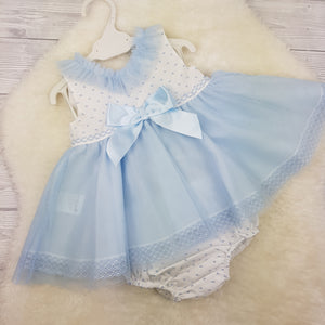 Ceyber Baby Girls Blue Lace Dress