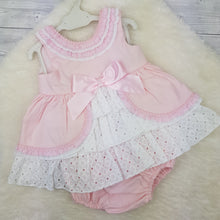 Load image into Gallery viewer, Ceyber Baby Girls Pink Layered Dress 3M-36M
