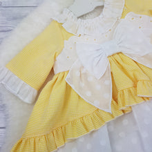 Load image into Gallery viewer, Ceyber Baby Girls Yellow Sleeved Dress 3M