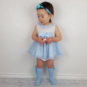 *SALE* Ceyber Baby Girls Blue Lace Dress