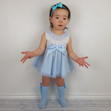 Load image into Gallery viewer, Ceyber Baby Girls Blue Lace Dress