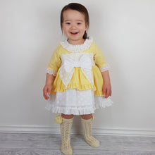 Load image into Gallery viewer, Ceyber Baby Girls Yellow Sleeved Dress