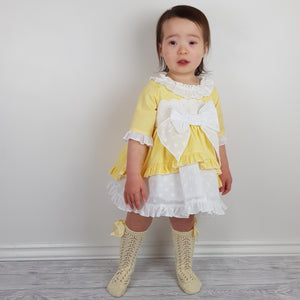 Ceyber Baby Girls Yellow Sleeved Dress